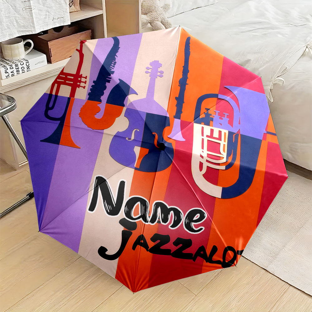 Musical Instrument And Names - Paraguas con Nombre Personalizado, 