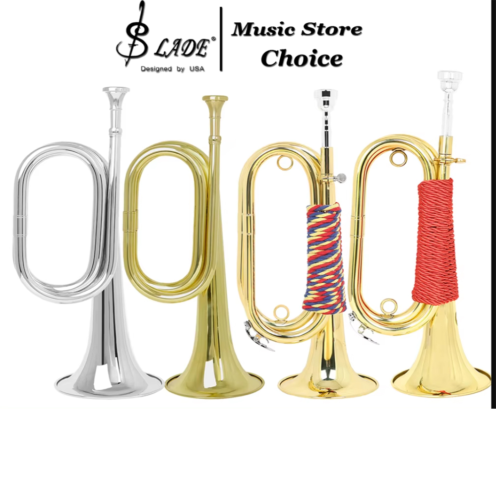 Mini Trompeta de Latón Dorada  - Musical Instrument Bugle reseña y precio