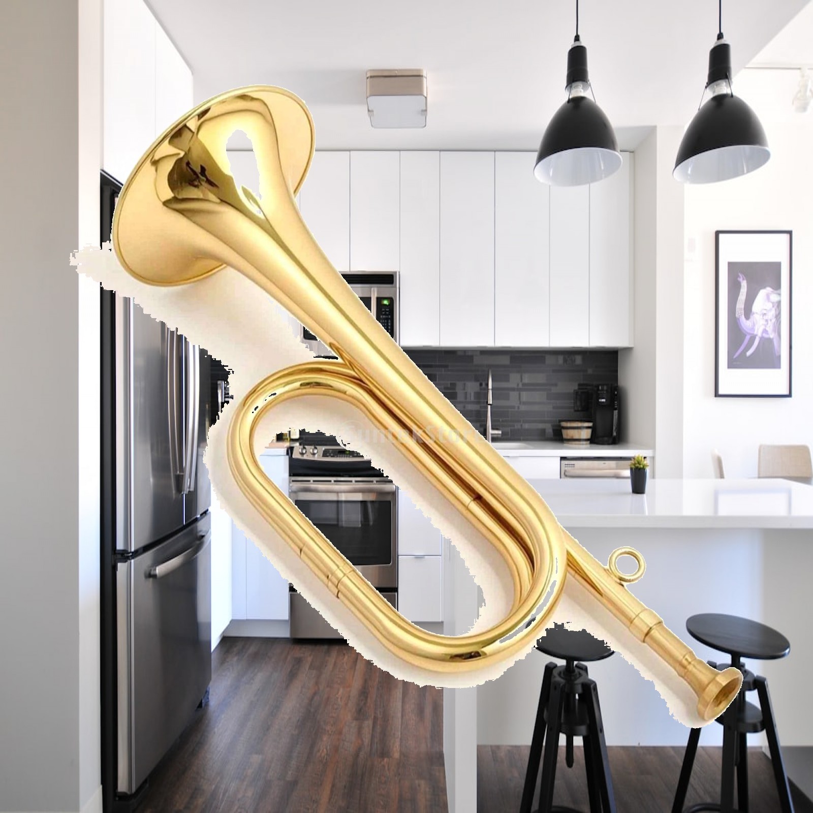 Mini Trompeta de Latón, Instru - Musical Instrument Bugle reseña y precio